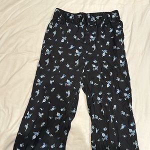 H&M Floral Satin Pants Size S
